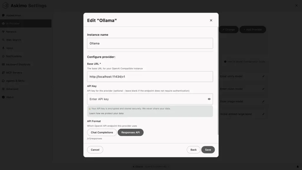 AI Provider Settings